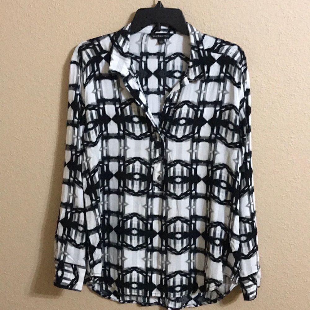 ❤️Rock&Republic Black & White Shirt